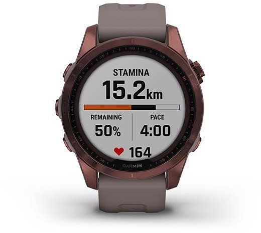 Смарт-годинник Garmin Fenix ​​7S Sapphire Solar Dark Bronze Titanium with Shale Grey Band 894152 фото