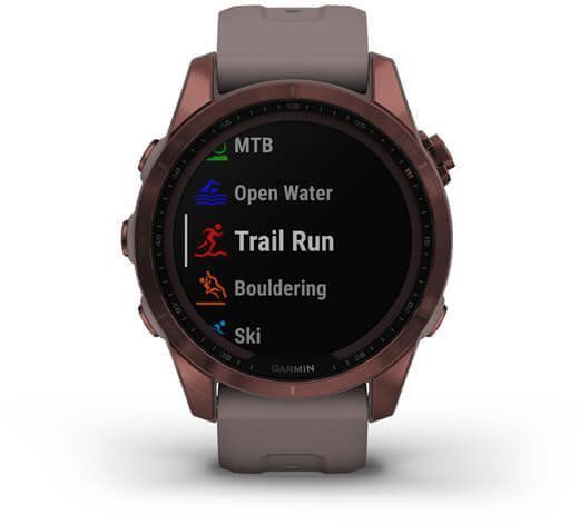 Смарт-годинник Garmin Fenix ​​7S Sapphire Solar Dark Bronze Titanium with Shale Grey Band 894152 фото