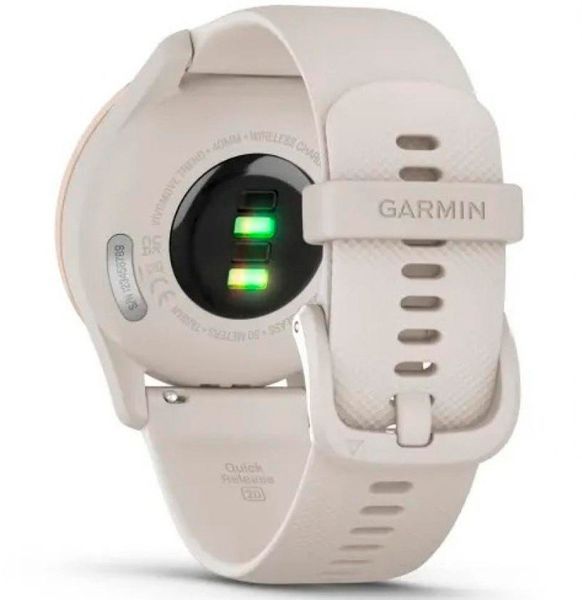 Смарт-часы Garmin Vivomove Trend Peach Gold Stainless Steel Bezel with Ivory Case and Silicone Band 1056263 фото