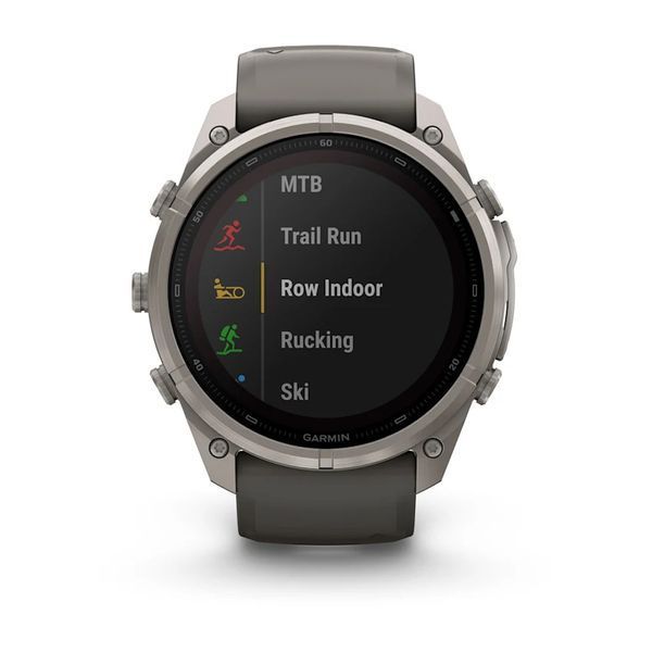 Смарт-годинник Garmin Fenix 9 Pro 51mm LTE Solar Titanium with Pebble Gray/Gray Silicone Band (010-04339-00/01) 1482149 фото