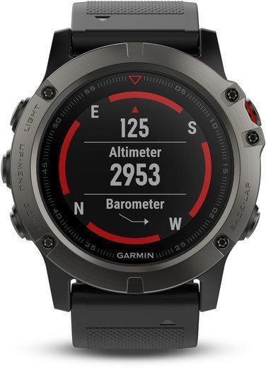 Смарт-годинник Garmin Fenix ​​5x Slate Gray Sapphire With Black Band 391712 фото