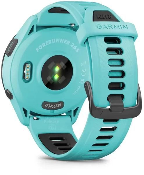 Смарт-часы Garmin Forerunner 265 Black Bezel with Aqua Case and Aqua/Black Silicone Band 1063000 фото
