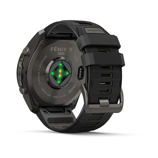 Смарт-годинник Garmin Fenix 9 Pro 51mm Carbon Gray DLC Titanium with Black Silicone Band (010-04337-15/16) 1482148 фото