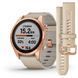 Смарт-часы Garmin Fenix 7S Sapphire Solar Rose Gold Titanium with Limestone Leather Band 894153 фото 1