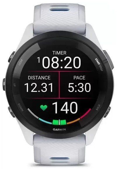 Смарт-годинник Garmin Forerunner 265 Black Bezel with Whitestone Case and Whitestone/Tidal Blue Silicone Band 1062998 фото