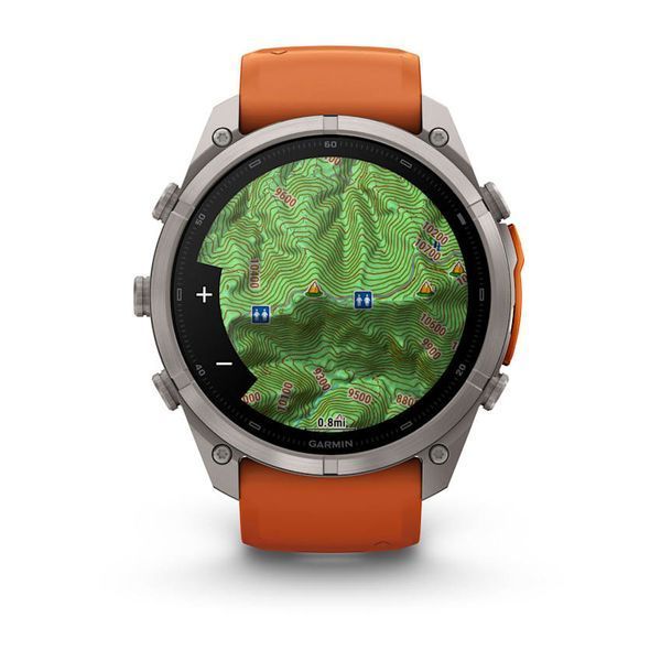 Смарт-годинник Garmin Fenix 9 Pro 51mm Titanium with Autumn Orange/Orange Silicone Band (010-04337-05/06) 1482154 фото