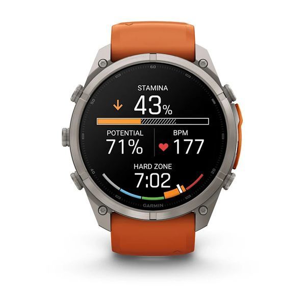 Смарт-годинник Garmin Fenix 9 Pro 51mm Titanium with Autumn Orange/Orange Silicone Band (010-04337-05/06) 1482154 фото