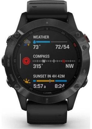 Смарт-годинник Garmin Fenix ​​6 Pro Black with Black Band 555321 фото