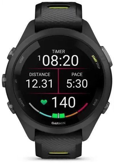 Смарт-годинник Garmin Forerunner 265S Black Bezel and Case with Black/Amp Yellow Silicone Band 1063001 фото