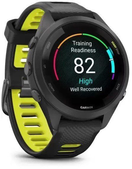 Смарт-годинник Garmin Forerunner 265S Black Bezel and Case with Black/Amp Yellow Silicone Band 1063001 фото