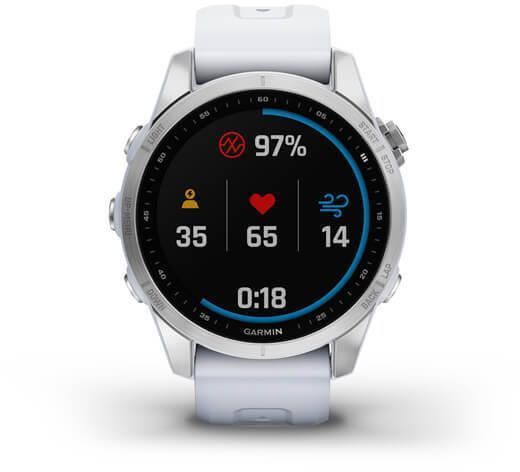 Смарт-часы Garmin Fenix 7S Silver with Whitestone Band 894149 фото