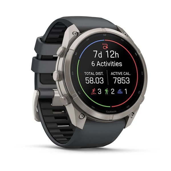 Смарт-часы Garmin Fenix 9 Pro 51mm Titanium with Graphite/Black Silicone Band (010-04337-25/26) 1482155 фото