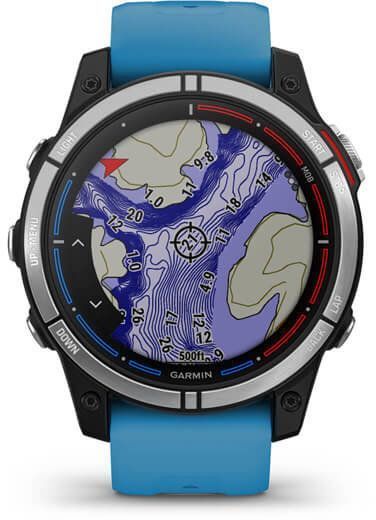 Смарт-часы Garmin Quatix 7 Standard Edition Blue Silicone Strap 921141 фото
