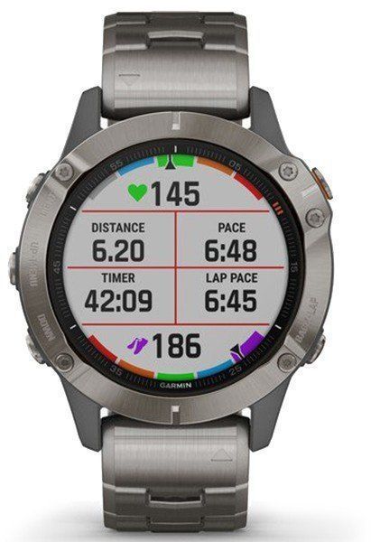 Смарт-годинник Garmin Fenix ​​6 Pro Sapphire Titanium with Vented Titanium Bracelet 956276 фото