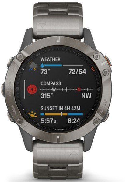 Смарт-годинник Garmin Fenix ​​6 Pro Sapphire Titanium with Vented Titanium Bracelet 956276 фото