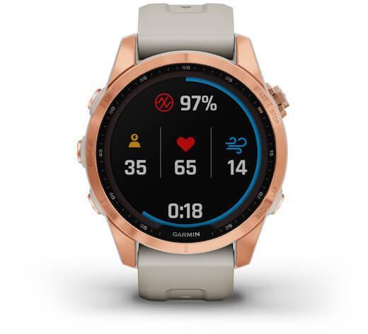 Смарт-часы Garmin Fenix 7S Solar Rose Gold with Light Sand Band 894150 фото