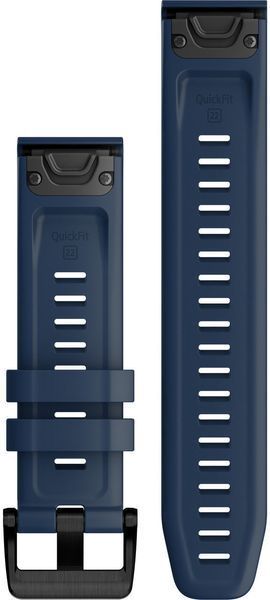 Ремінець Garmin QuickFit 22 Watch Bands Captain Blue with Black Stainless Steel Hardware 1091315 фото