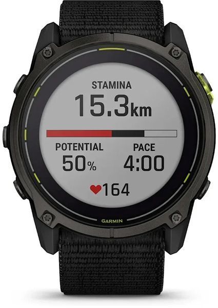 Смарт-годинник Garmin Enduro 3 Carbon Gray DLC Titanium with Black UltraFit Nylon Strap 1346276 фото