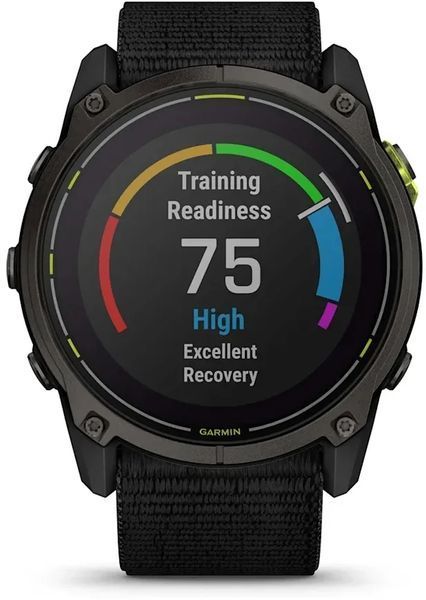 Смарт-годинник Garmin Enduro 3 Carbon Gray DLC Titanium with Black UltraFit Nylon Strap 1346276 фото