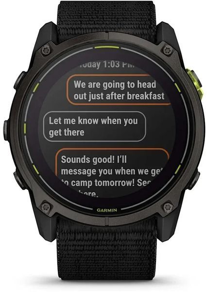 Смарт-годинник Garmin Enduro 3 Carbon Gray DLC Titanium with Black UltraFit Nylon Strap 1346276 фото