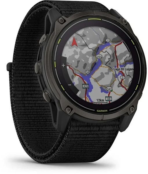 Смарт-годинник Garmin Enduro 3 Carbon Gray DLC Titanium with Black UltraFit Nylon Strap 1346276 фото