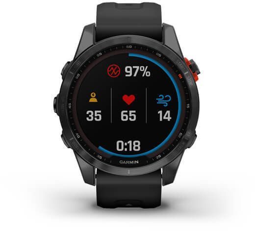 Смарт-часы Garmin Fenix 7S Solar Slate Gray with Black Band 894151 фото