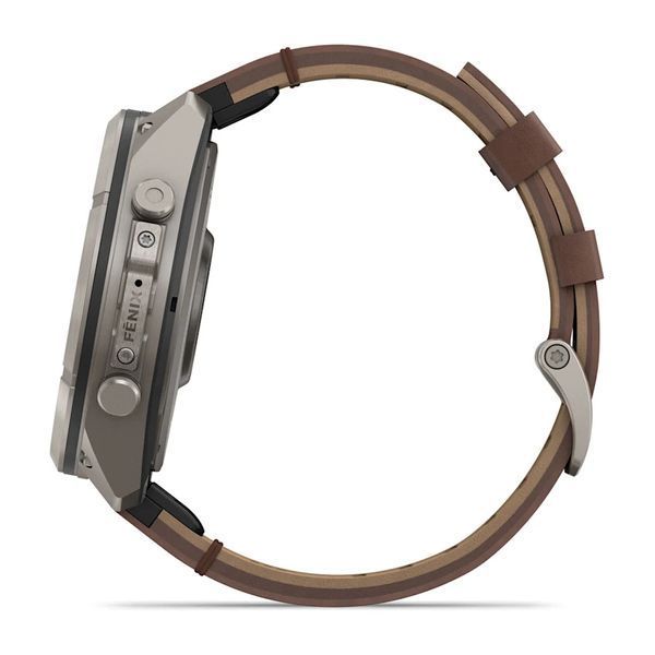 Смарт-часы Garmin Fenix 9 Pro 51mm LTE Titanium with Walnut Leather Band (010-04337-40/41) 1482151 фото
