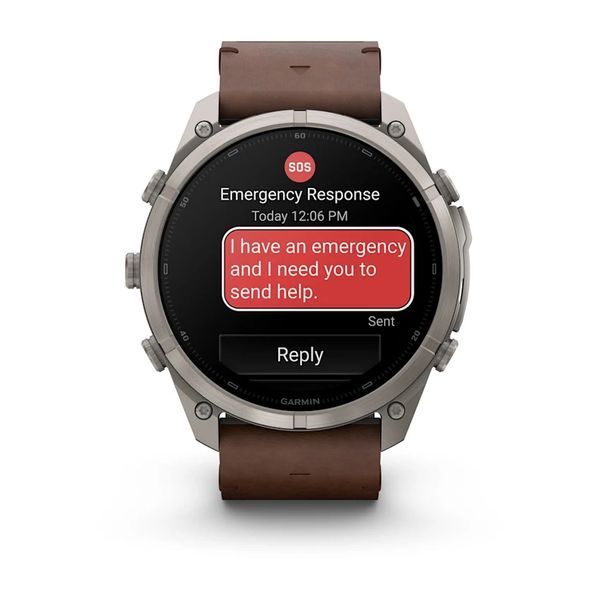 Смарт-часы Garmin Fenix 9 Pro 51mm LTE Titanium with Walnut Leather Band (010-04337-40/41) 1482151 фото