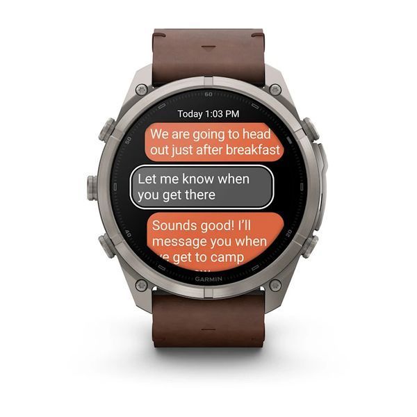 Смарт-часы Garmin Fenix 9 Pro 51mm LTE Titanium with Walnut Leather Band (010-04337-40/41) 1482151 фото
