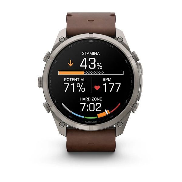 Смарт-часы Garmin Fenix 9 Pro 51mm LTE Titanium with Walnut Leather Band (010-04337-40/41) 1482151 фото