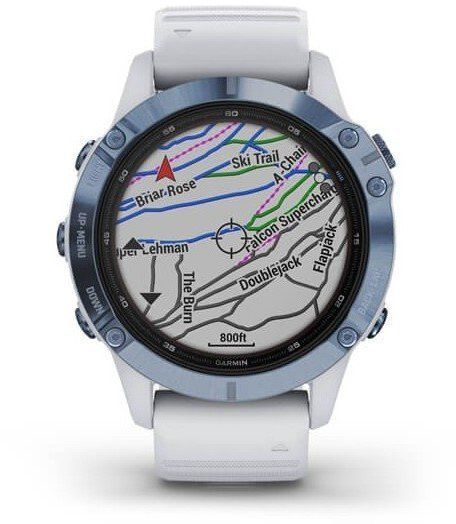 Смарт-часы Garmin Fenix 6 Pro Solar Edition Mineral Blue with Whitestone Band 797786 фото