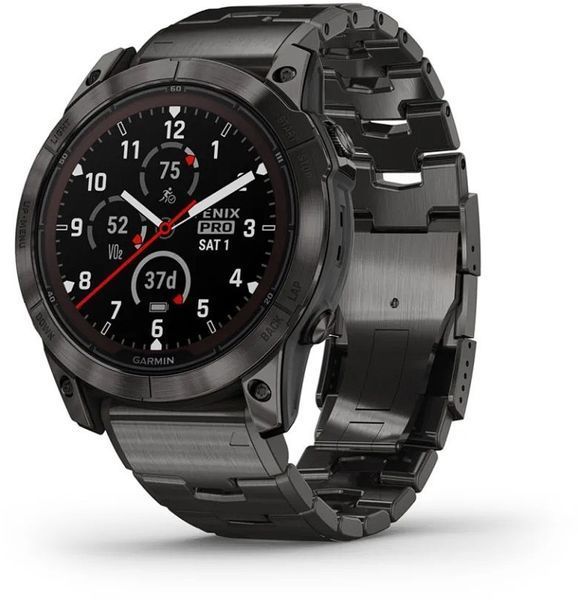 Смарт-часы Garmin Fenix 7X Pro Sapphire Solar Carbon Gray DLC Titanium with Vented Titanium Bracelet 1118685 фото