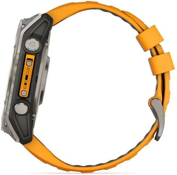 Смарт-часы Garmin Fenix 8 AMOLED 51mm Sapphire Titanium with Spark Orange/Graphite Silicone Band 1346630 фото