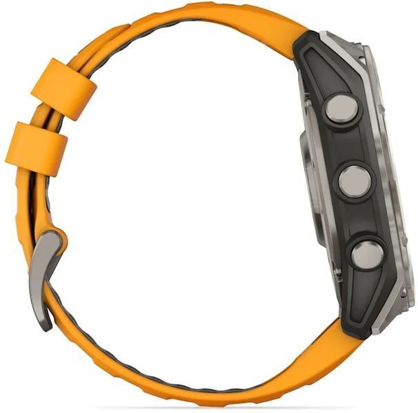 Смарт-часы Garmin Fenix 8 AMOLED 51mm Sapphire Titanium with Spark Orange/Graphite Silicone Band 1346630 фото