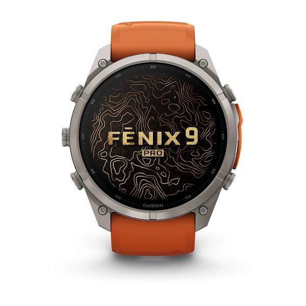 Смарт-часы Garmin Fenix 9 Pro 51mm LTE Titanium with Autumn Orange/Orange Silicone Band (010-04337-00/01) 1482153 фото