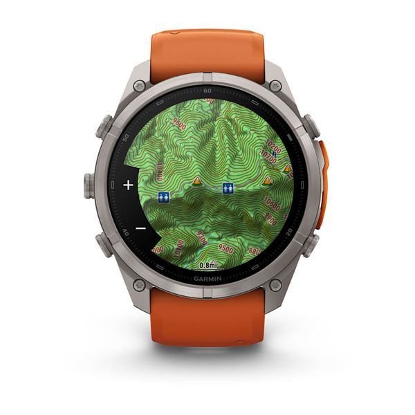Смарт-часы Garmin Fenix 9 Pro 51mm LTE Titanium with Autumn Orange/Orange Silicone Band (010-04337-00/01) 1482153 фото