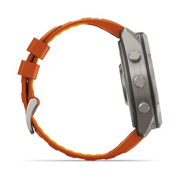 Смарт-часы Garmin Fenix 9 Pro 51mm LTE Titanium with Autumn Orange/Orange Silicone Band (010-04337-00/01) 1482153 фото