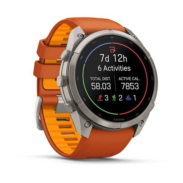 Смарт-часы Garmin Fenix 9 Pro 51mm LTE Titanium with Autumn Orange/Orange Silicone Band (010-04337-00/01) 1482153 фото