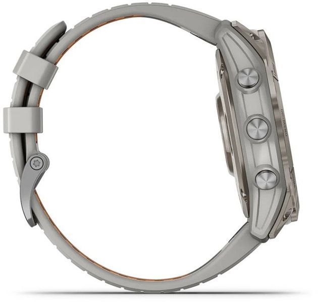 Смарт-часы Garmin Fenix 7X Pro Sapphire Solar Titanium with Fog Gray/Ember Orange Band 1118684 фото
