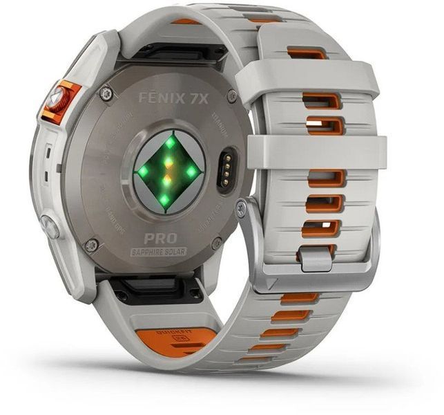Смарт-часы Garmin Fenix 7X Pro Sapphire Solar Titanium with Fog Gray/Ember Orange Band 1118684 фото