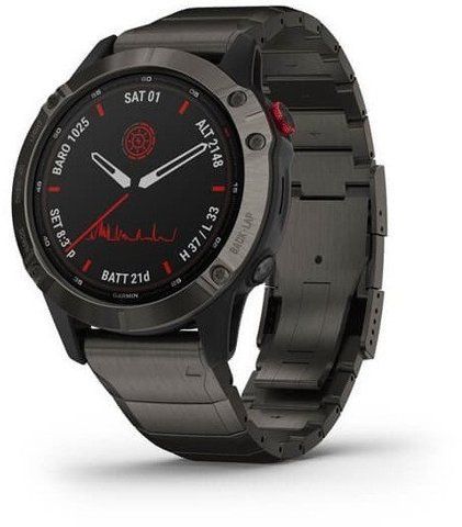 Смарт-годинник Garmin Fenix ​​6 Pro Solar Titanium Carbon Gray Dlc With Titanium Dlc Band 699426 фото