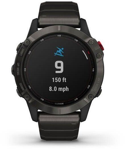 Смарт-часы Garmin Fenix 6 Pro Solar Titanium Carbon Gray Dlc With Titanium Dlc Band 699426 фото