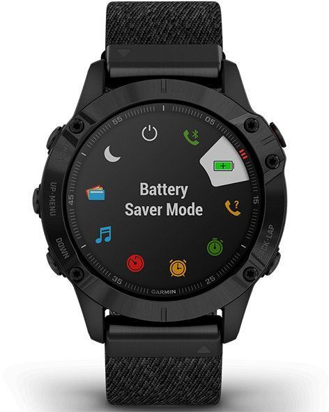 Смарт-часы Garmin Fenix 6 Sapphire Black DLC with Heathered Black Nylon Band 828468 фото