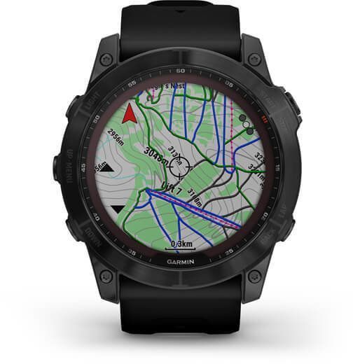 Смарт-годинник Garmin Fenix ​​7X Sapphire Solar Black DLC Titanium with Black Band 894158 фото