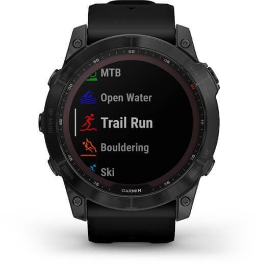Смарт-годинник Garmin Fenix ​​7X Sapphire Solar Black DLC Titanium with Black Band 894158 фото