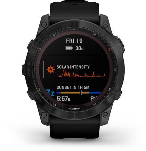 Смарт-годинник Garmin Fenix ​​7X Sapphire Solar Black DLC Titanium with Black Band 894158 фото