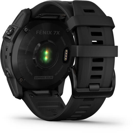 Смарт-годинник Garmin Fenix ​​7X Sapphire Solar Black DLC Titanium with Black Band 894158 фото