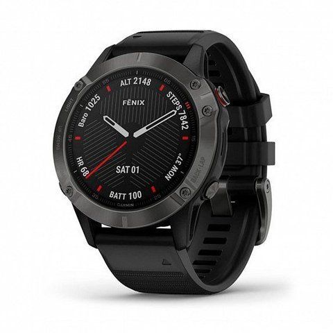 Смарт-годинник Garmin Fenix ​​6 Sapphire Carbon Grey DLC with Black Band 563392 фото