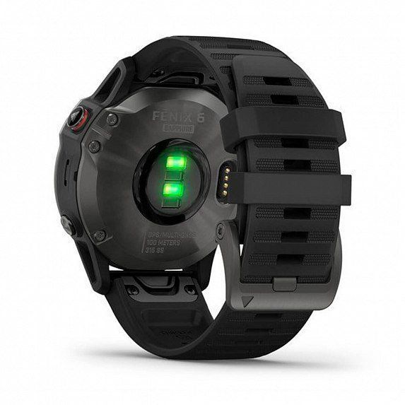 Смарт-годинник Garmin Fenix ​​6 Sapphire Carbon Grey DLC with Black Band 563392 фото