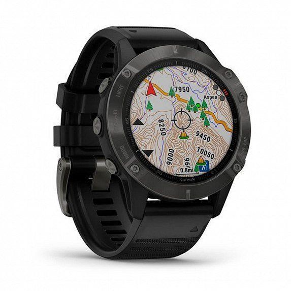 Смарт-годинник Garmin Fenix ​​6 Sapphire Carbon Grey DLC with Black Band 563392 фото